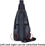 LUKZIJAES Genuine Leather Sling Bag for Men Crossbody Shoulder Chest Pack Hiking Casual Daypack Outdoor Travel Backpack (#1-Brown) - Image 3